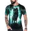 Модная мужская футболка с 3D принтом тигра, повседневная футболка большого размера с круглым вырезом и коротким рукавом, летние уличные топы в стиле хип-хоп с животными, футболки