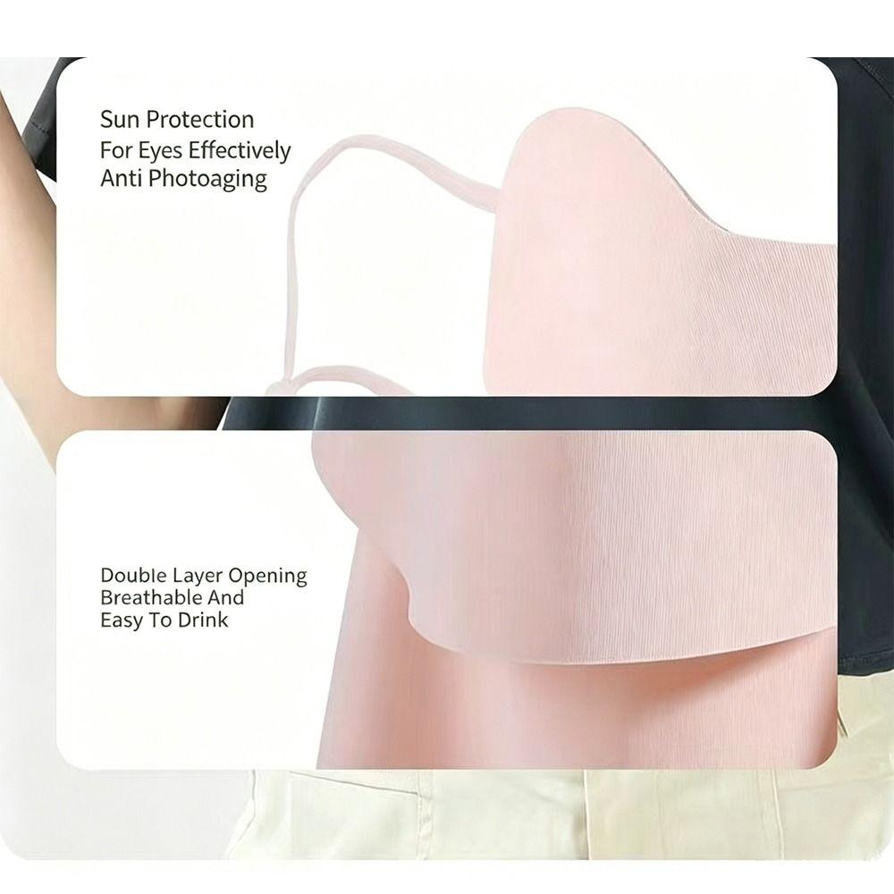 UPF50+ UV Protection Mask Full Face Cover Sun Protection Face Mask Ice Silk Face Mask  Women's Use