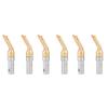 6 Pcs Gold Plated 4mm Banana U Fork Y Spade Plug Speaker Wire Connector Screw Type Solder Free