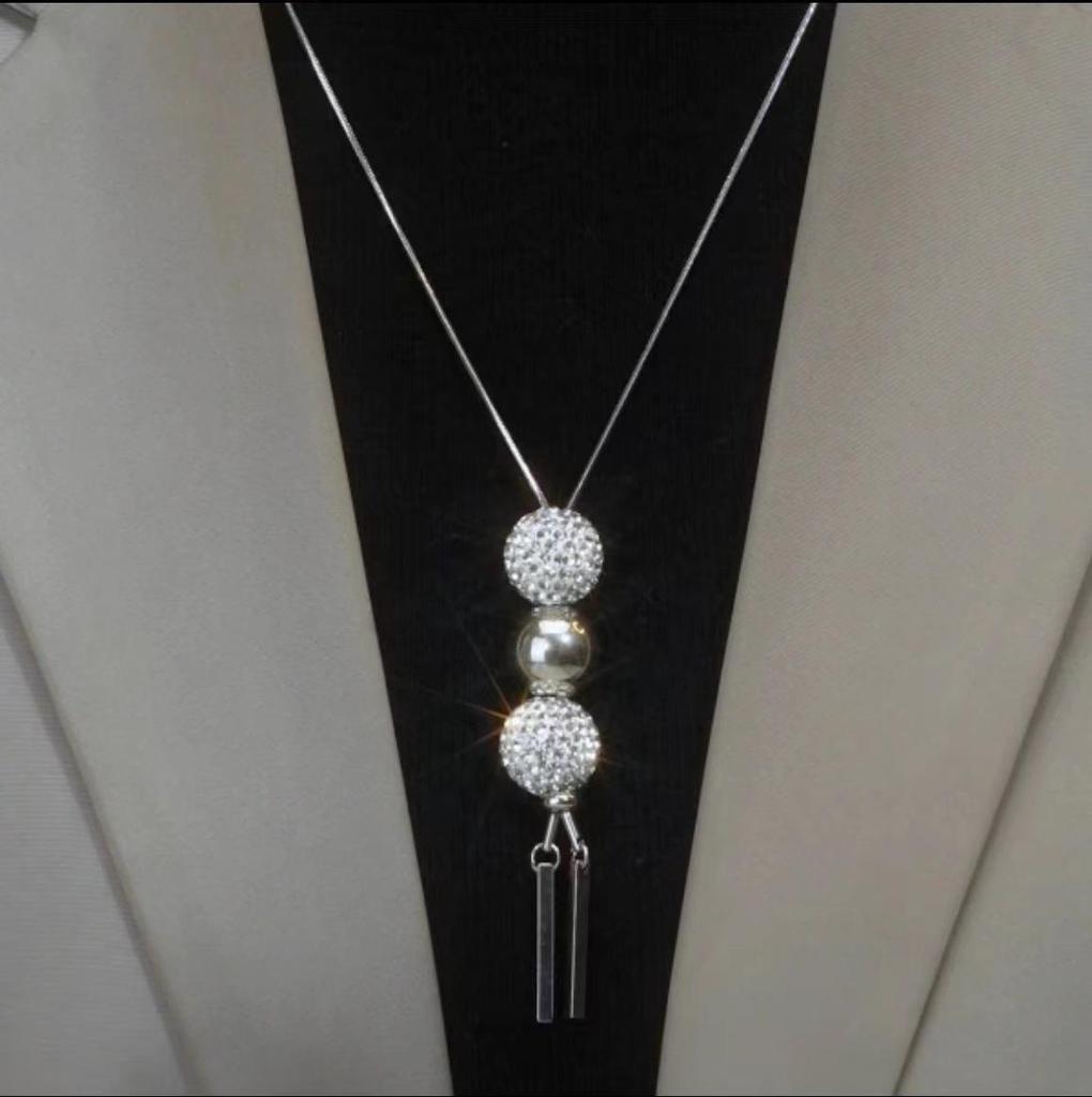 Элегантное ожерелье-цепочка с кисточкой для женщин - Универсальный, высококлассный европейский и американский дизайн для осенне-зимней моды