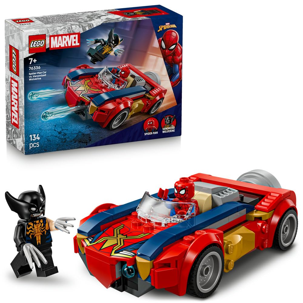 LEGO Marvel Битва Человека-паука Венома Росомахи Игрушка Подарок на День Рождения Кубики Мальчики Девочки Дети 7 Лет 8 9 Начальная Школа Товары Фигурка Робот