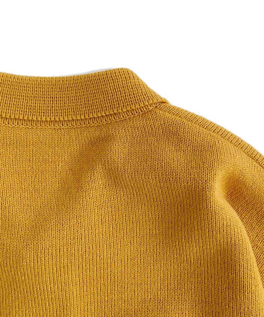TENNIS BOY CLUB Collar Cardigan Mustard