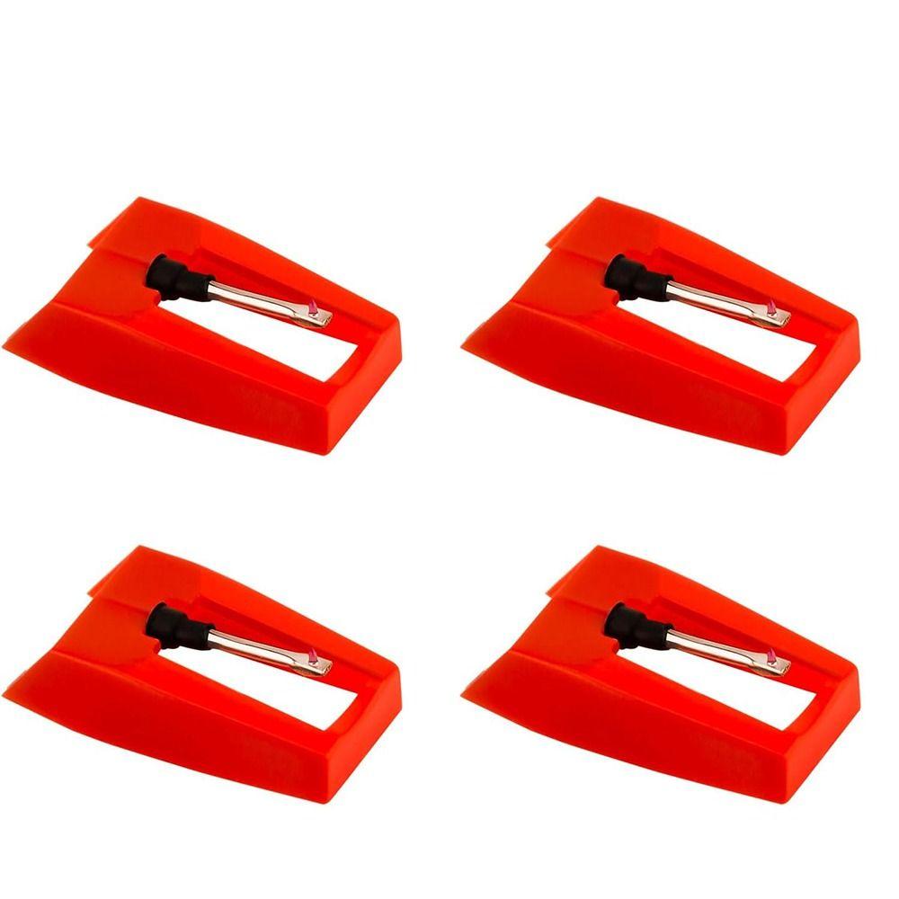 4Pcs Durable Replacement Stylus Needles Red Turntable Needle Record Player Accessories