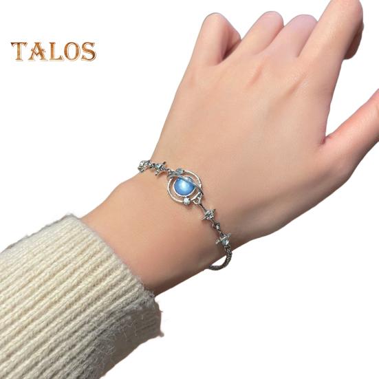 Женский браслет с блестящими кубическими цирконами в форме цветка, регулируемая длина, милый браслет, универсальный модный аксессуар