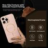 For iPhone 15 Pro Max Phone Case Carbon Fiber Textured Electroplated TPU Back Cover