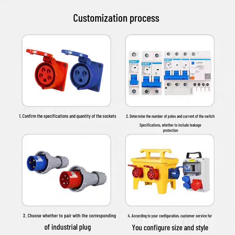 Qingze Outdoor Waterproof Industrial Socket Bag - Mobile Plastic Distribution Box for Maintenance