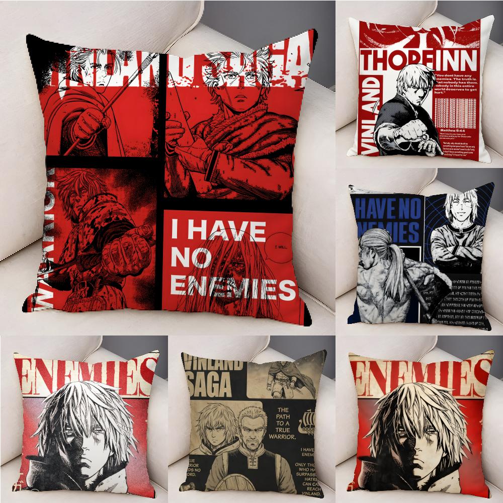 Cartoon Comic VVinland SagaPC Pillow Case Natural Linen Organic Fabric DoubleSided Printing Sofa Home Decor Gift Pillow Case