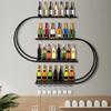 3/4Tier Bar Shelves Wine Fridge Cabinet Liquor Living Room Canteen Wall Furniture Storage Cabinets White Counter Beverage Cellar