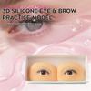 Cosmetic Tattoo Supplies Soft Eye Models With Eyeballs Silicone Tattoo Eye Brow Eyebrow Practice Skin