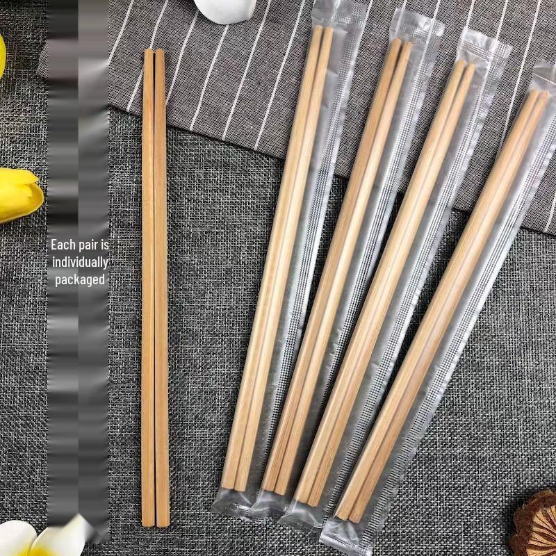 Convenient Hygienic Individually Packaged Bamboo Chopsticks for Takeaway & Fast Food Use