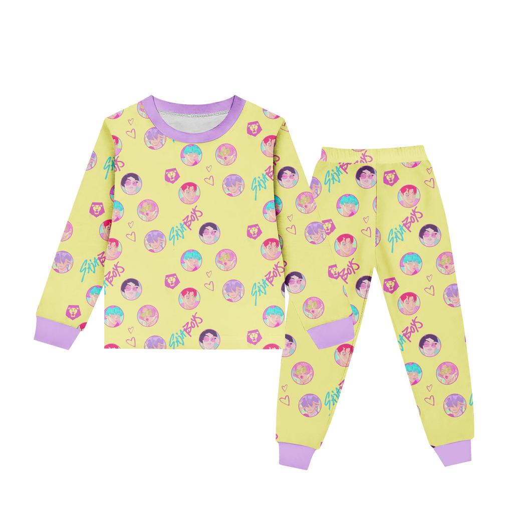 Детский костюм с круглым вырезом и длинными рукавами в стиле мультфильма