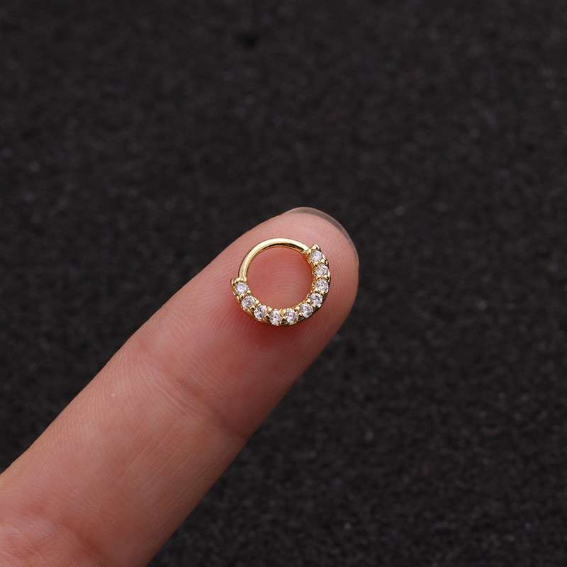 1 шт. Серьга-кольцо для носа Helix Cartilage Cz Daith Snug Rook Tragus Ring Пирсинг ушей Ювелирные изделия Аксессуары