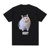 Cat Saying Huh_ Funny Meme T-shirt Men WomenBreathable Short Sleeve T Shirts Fashion Harajuku Tee Shirt