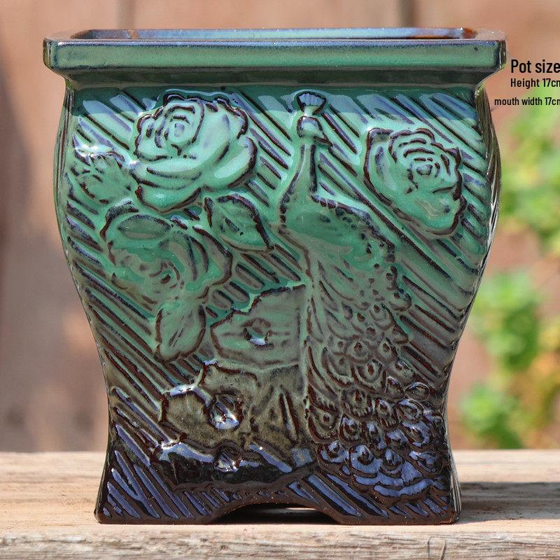 Специальное предложение: Высокий ретро-керамический цветочный горшок для суккулентов или зеленого редиса