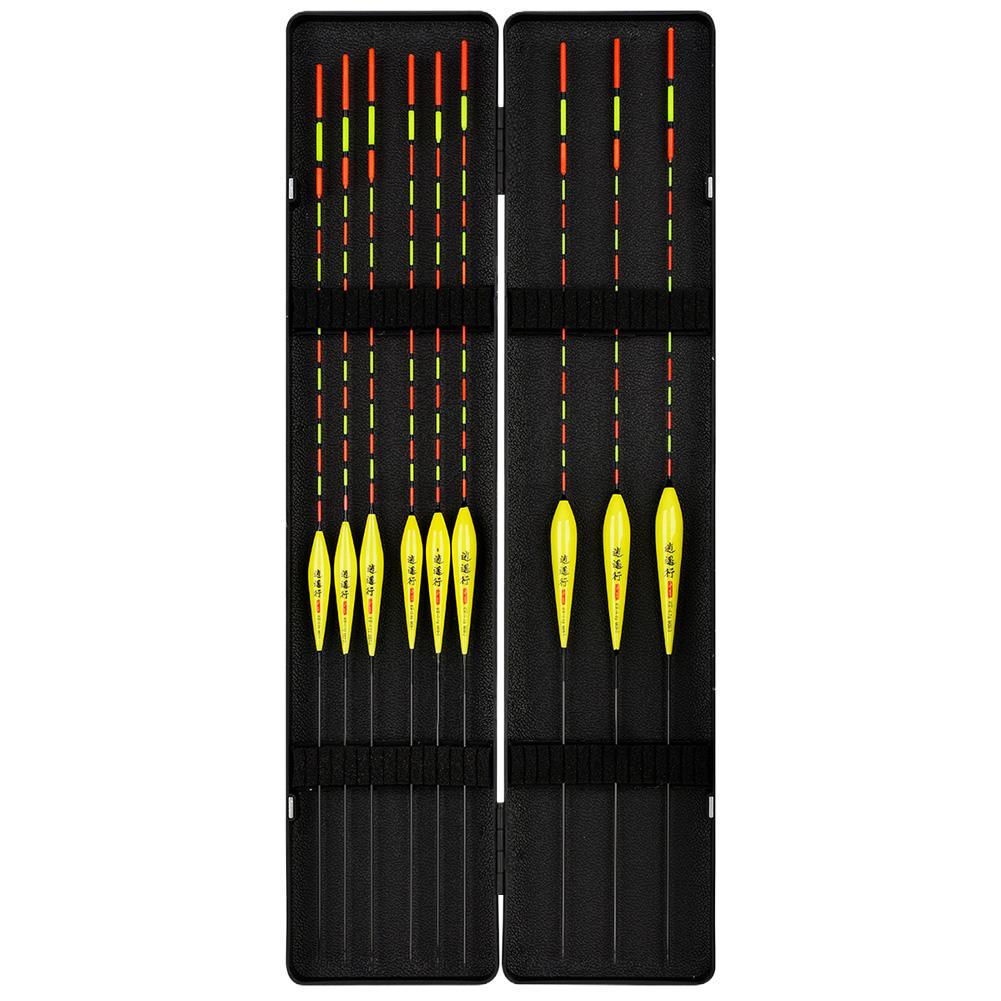 Набор рыболовных поплавков Поплавки с коробкой для хранения Рыболовные поплавки Высокая чувствительность для рыбалки на открытом воздухе