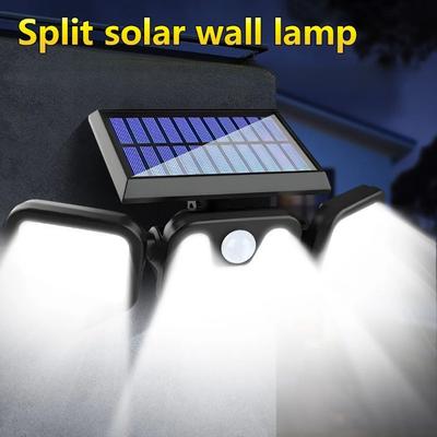 Уличный светодиодный настенный светильник на солнечных батареях с датчиком человеческого тела IP65, водонепроницаемый, может свободно вращаться, сад, вилла, двор, крыльцо, уличный свет