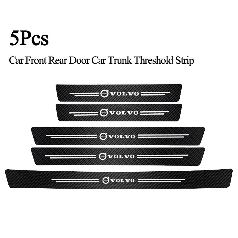 Car Emblem Threshold Door Sill Protector Anti Scratch For Volvo S40 S60 V40 V50 XC40 XC60 V70 V60 S90 C30 XC9