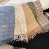 Scarf Women's Winter High-end Sense New Versatile Embroidery Love Retro Plaid Scarf Shawl