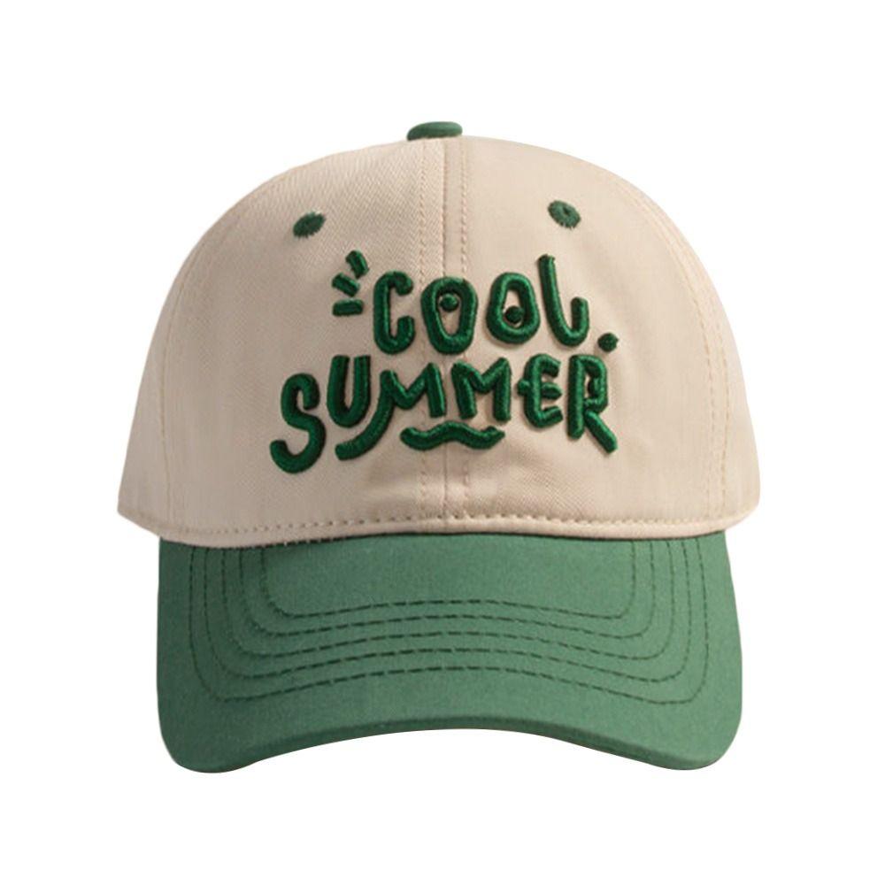 2-7 Years Letter Embroidery Sun Hat Breathable Peaked Hat Summer Beach Cap Outdoor