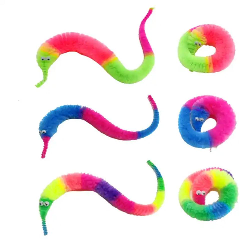 1/3/5Pcs New Funny Props Twisty Magic Worm Trick Toy For Kids Caterpillars On A Invisible String Children Party Game Favor Gift