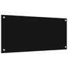 Kitchen Backsplash 2 pcs Black 90 x 40 cm Tempered Glass