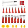22Pcs Caulking Tips Caulking Nozzles 16 Piece Rubber Nozzle Tool with Removable Base Caulking Nozzle Applicator Finishing Tool