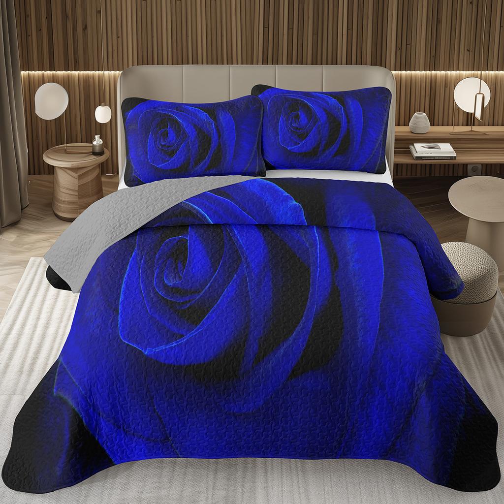 Романтическое покрывало с розами Квин/Кинг/Твин Ботаническое цветочное стеганое покрывало День святого Валентина Комплект стеганого постельного белья для девочек Женщин Декор комнаты