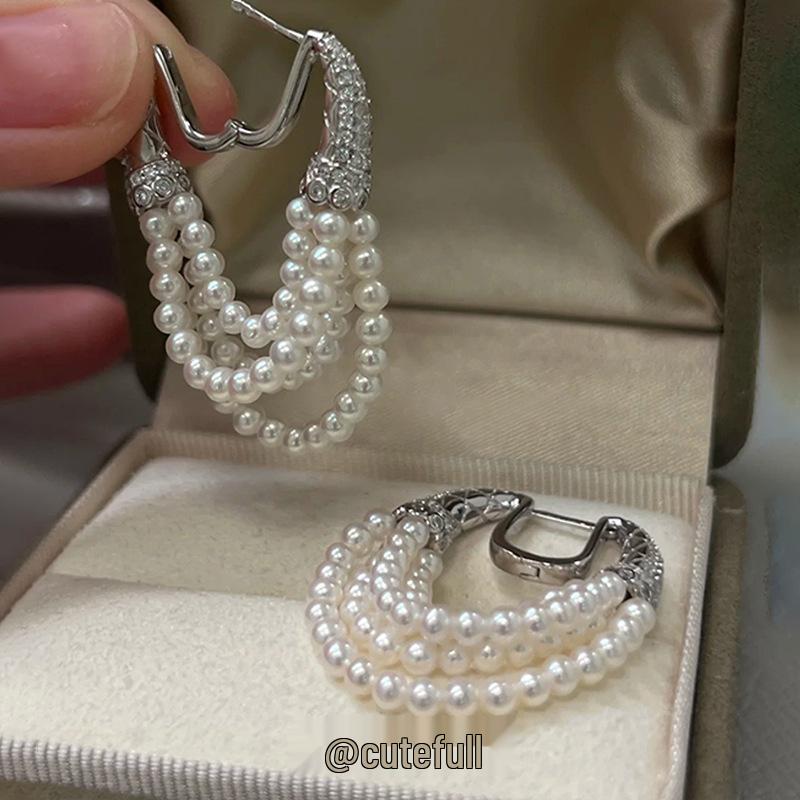 Циркониевые серьги-каффы с перламутром в виде солнечных лучей: Элегантные, Универсальные Серьги для Женщин.