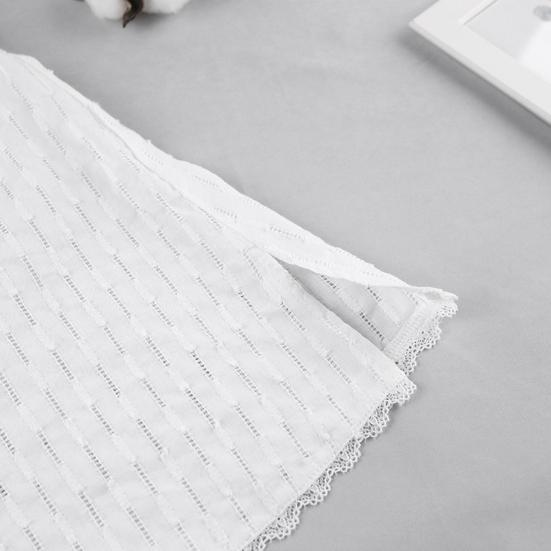 Женская ночная рубашка без рукавов, хлопковая кружевная сорочка, ночная рубашка с V-образным вырезом, на шнуровке, ажурная пижама Babydoll, летний короткий халат