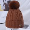 Women's Warm Knitted Hat Korean Style Versatile Plus Velvet Thickened Windproof Ear Protection Wool Hat