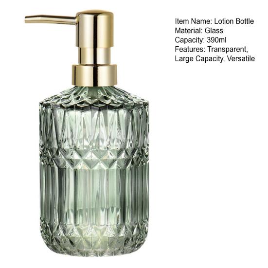 Glass Lotion Bottle Anti-Slip Bottom Transparent Design Large Capacity Liquid Dispenser Home Accessory