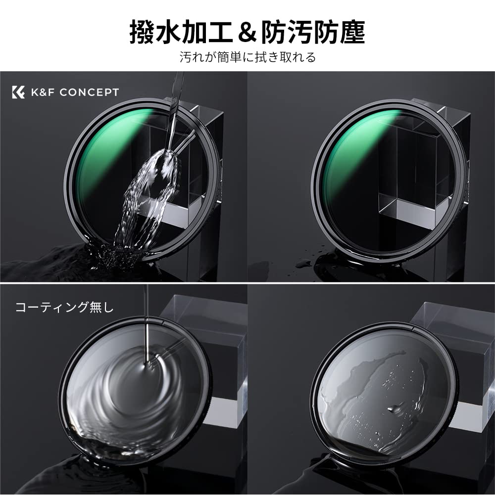 Концепция 77 мм Магнитный переменный ND-фильтр Отсутствие неровностей Японское оптическое стекло AGC Сверхвысокое разрешение Нанопокрытие с низкой отражательной способностью Водяные пятна царапины