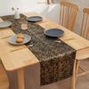 Solid Color Double-sided Hot Stamping Table Runner Restaurant Table Decoration Tablecloth Bedroom Bedside Flag