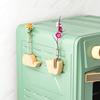 Fridge Magnet Vase Clear Glass Tube Vase with Wooden Base Magnetic