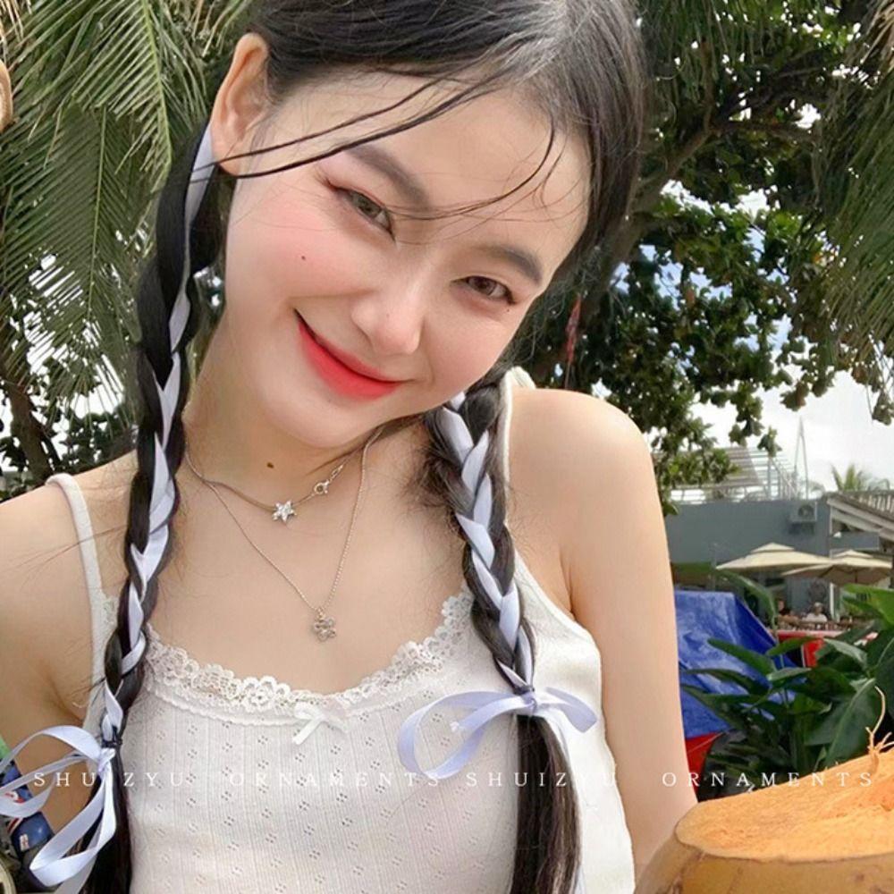 Twist Silk Hair Tie Long Headband New Ponytail Holder Girls