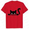 Funny Black Cat Men T-shirt Summer Harajuku Fashion Male Breathable Aesthetic Oversized Clothing Ulzzang Tees Graphic Y2k Tops