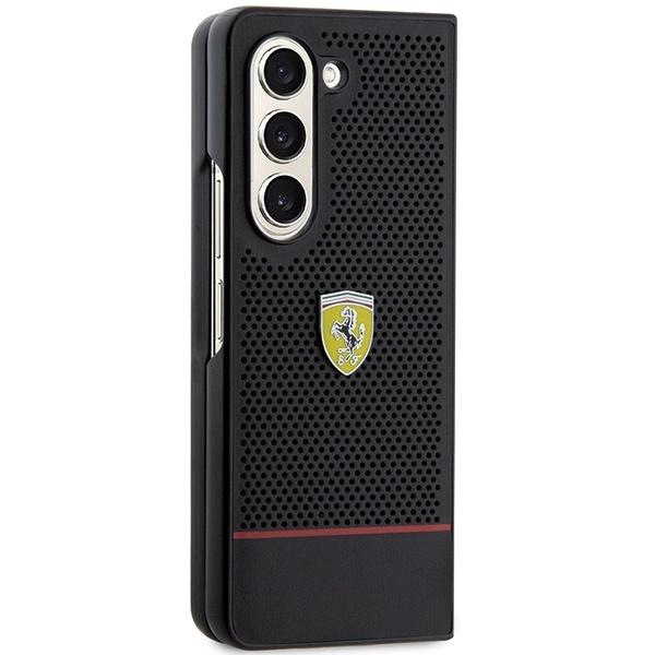 Ferrari Perforated Line Case For Samsung Galaxy Z Fold 5 - Black