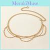 Ladies Metal Waist Chain With Sculpted Pattern Fashion Jewelry For Spring Summer Wear