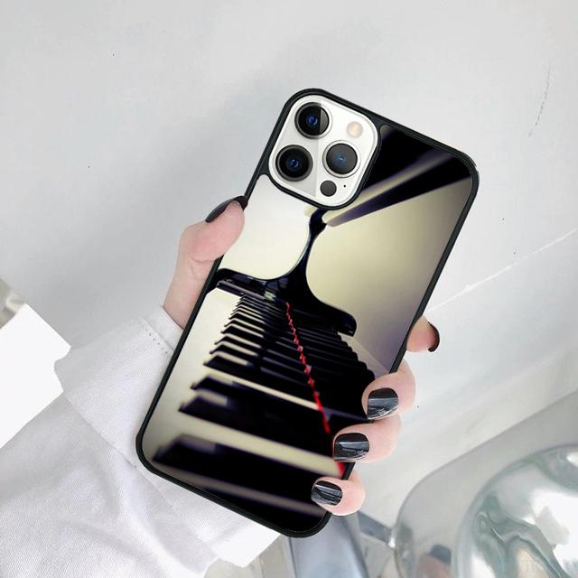 Music Piano Key Phone Case Cover For iPhone 17 Air 15 16 14 11 12 13 Pro MAX Plus