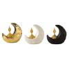 Ceramic Moon-Shaped Incense Burner Light Luxury Decorative Eastern Incense Holder Middle Eastern Style Aromatherapy Stove