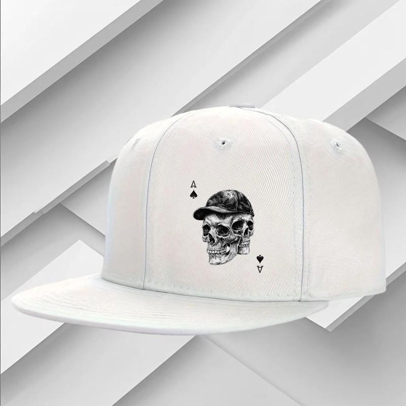 Двойной Череп с Кепкой Бейсболка Стритвир Snapback Шляпа Унисекс Повседневная Регулируемая Полиэстер