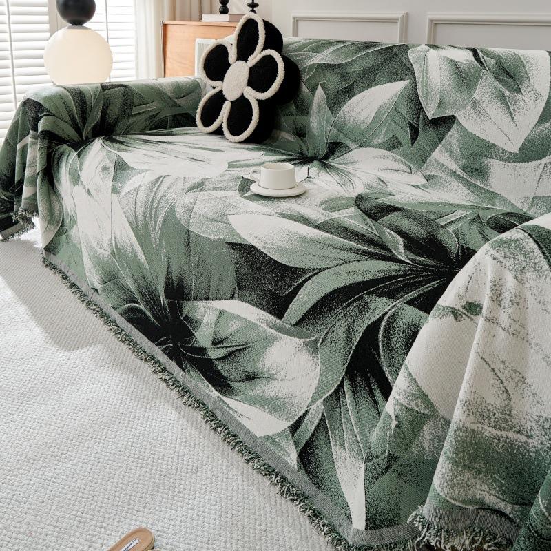 Thicken Chenille Sofa Cover Sofa Blanket Simple Geometrical Cushion Ins Wind Sand Hair Towel Fashion Lunch Blanket Sofa Towel