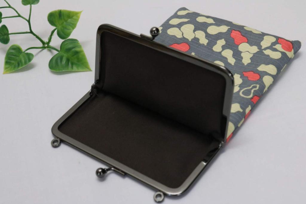 Сделано в тонком футляре Госюинчо с застежкой x Тыква Серый Кёсуке, Япония, Застежка, Хлопок, 23,5 14,5 см, Дизайн,