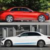 Автомобильные боковые полосы из ПВХ наклейки для Mercedes Benz W205 W204 W203 W212 C-Class C180 C200 C300 C63 Виниловый стайлинг Аксессуары для тюнинга