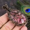 Pink Kunzite Handmade Copper Wire Wrap Jewelry Pendant 2.76 B6d20