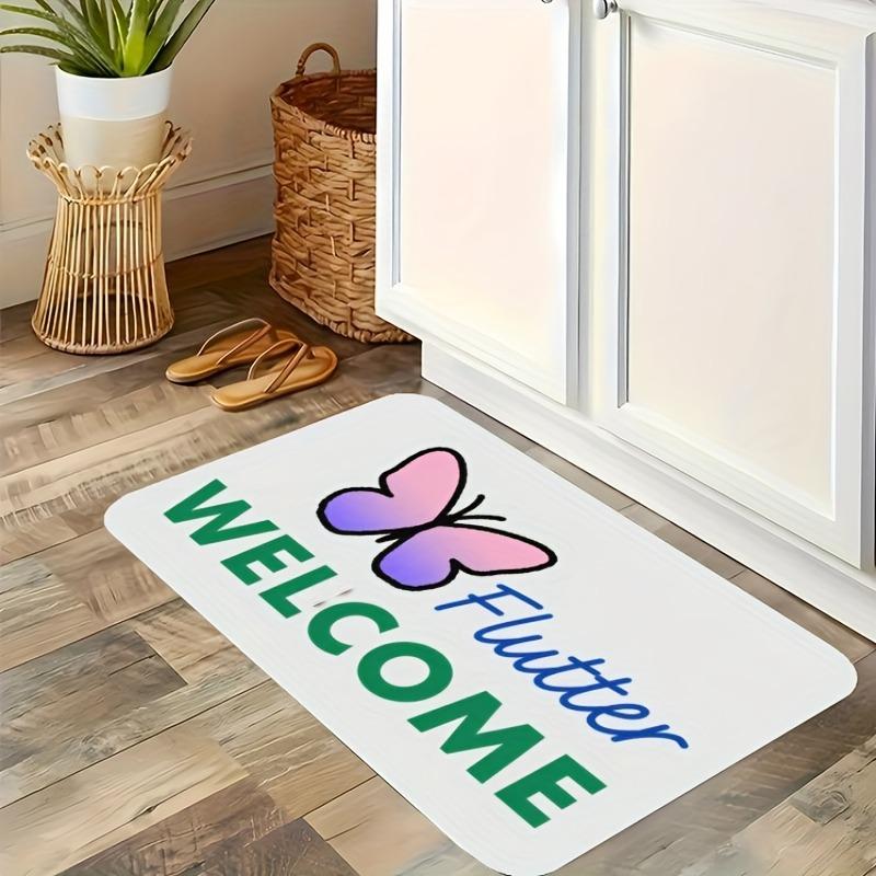 1 шт. Синий коврик для кухни с рисунком бантика, нескользящий коврик для двери, поп-дизайн, коврик для ванной, коврик для ванной, ковер для дома, для раковины, прачечной, декор