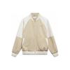 Li Ning Sports Lifestyle Series Logo Print Color Block Loose Baseball Jacket Men Jackets Off-White AFDT095-3