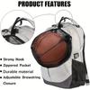 Single Ball Bag for Basketball Soccer Volleyball, Mesh Storage with Zipper Pocket, Adjustable Drawstring Ball Bag with Clip