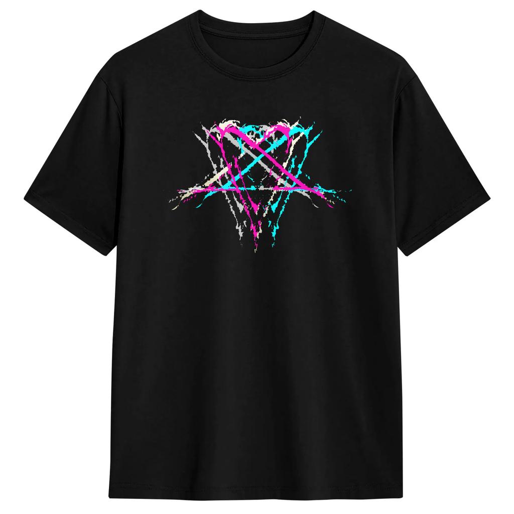 Unisexs Love Metal Band HIM Heartagram T Shirts 100 Cotton Clothing Casual Short Sleeve Crewneck Tee Shirt Graphic TShirts