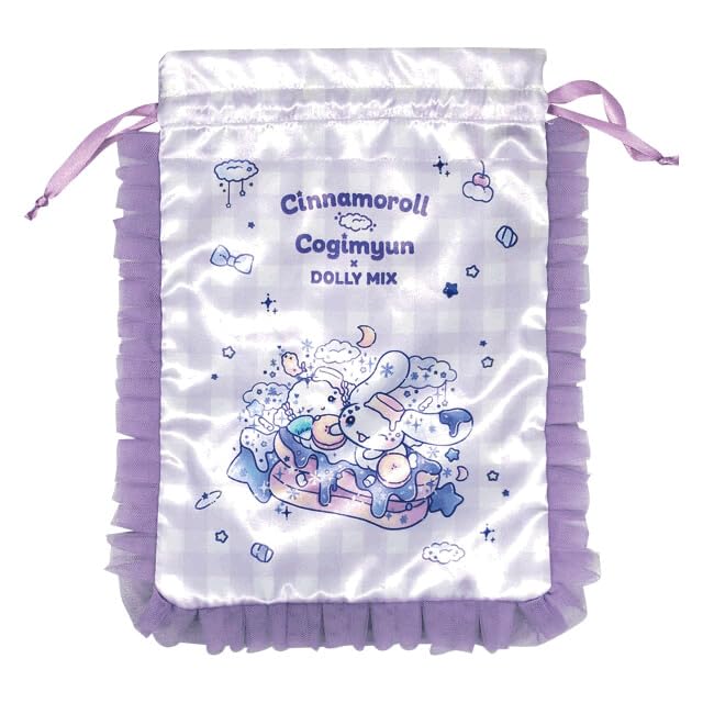 Cinnamoroll Kogimyun x Dolly Mix Фиолетовый мешок-кулиска с оборками,